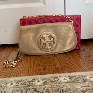 Gold Tory Burch purse